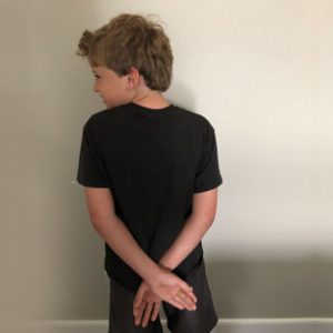 young boy in time-out