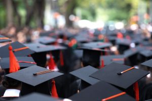 many graduation caps